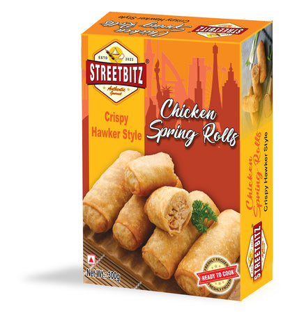CHICKEN SPRING ROLLS - CRISPY HAWKER STYLE